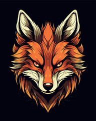 fox head vector illustration