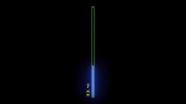 Digital processing and loading bar on countdown animation
