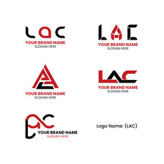Creative letter L+A+C logo design and Vector Illustration