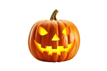Fototapeta premium Halloween Pumpkin isolated on white background. Generative AI