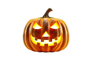 Fototapeta premium Halloween Pumpkin isolated on white background. Generative AI