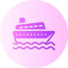 cruise ship gradient icon