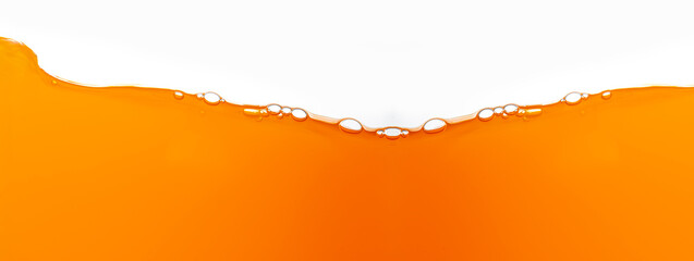 Orange juice isolated white background,orange juice texture on white background,Close up bright orange juice texture for health and nature waves 