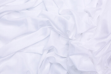white cloth background,Closeup of rippling white silk