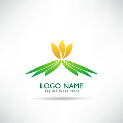 creative Green Leaf eco organic Logo design vector template. green environmental concept, ecological.