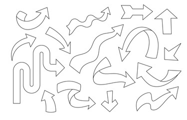 Various Arrows Linear Vector Set