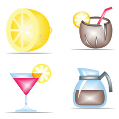 set, vector, apple, icon, fruit, peach, element, 3d, lemon, sign, symbol, sweet, fresh, illustration, juicy, healthy, pineapple, fruity, food, ingredient, product, harvest, organic, ripe, vegetarian, 