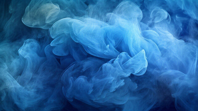 blue smoke on white background HD 8K wallpaper Stock Photographic Image