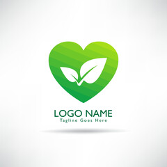 creative Green Leaf eco organic Logo design vector template. green environmental concept, ecological.