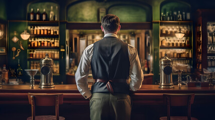 Obraz premium Celebrating Our Heroes: Happy Waiter Day! AI Generative