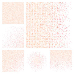 Fototapeta premium Abstract Matrix background. Sunset dark color theme backgrounds. Gradient geometric patterns. Captivating vector illustration.