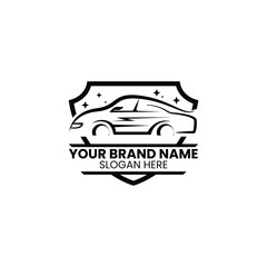 Sports Car Logo. Automotive, Car Showroom, Car Dealer Logo Design Vector