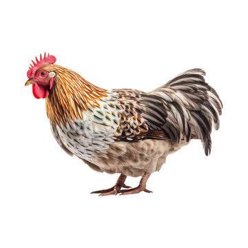 rooster isolated on white background Generative AI transparent