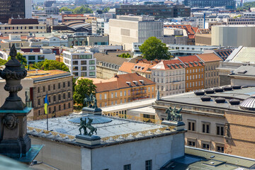 Aerial view of Berlin, Germany. Panorama of Berlin seen from the doom of Berlin Cathedral