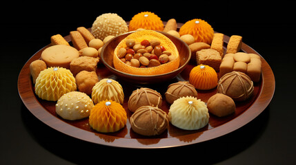 chocolate and nuts HD 8K wallpaper Stock Photographic Image