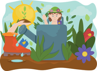 Gardening illustration 