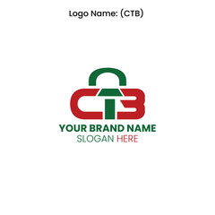 Creative Letters C+T+B logo design and Vector Illustration