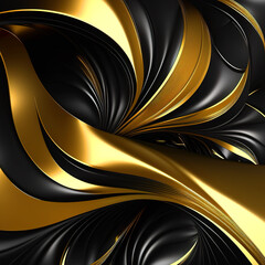 Golden and black Swirls, generative ai technology