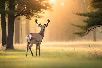 deer in the woods generated AI