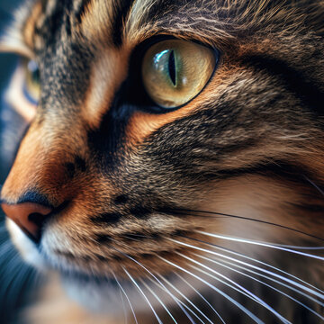A macro realistic photo of a cat