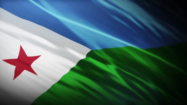 Flag of Djibouti full screen in 4K high resolution Republic of Djibouti flag 4K.