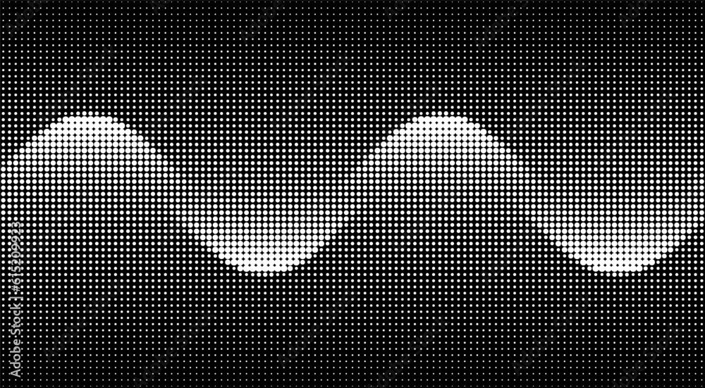 Fototapete abstract art geometric background with white halftone dots. optical illusion with waves and transiti
