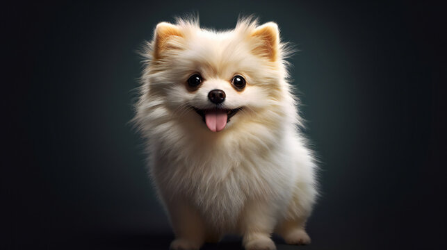 pomeranian dog portrait HD 8K wallpaper Stock Photographic Image