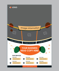 A4 responsive infographic flyer template design for high-quality business engagements
