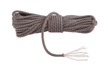 paracord isolated on white background, grey tactical, cord strong, tourist, 550