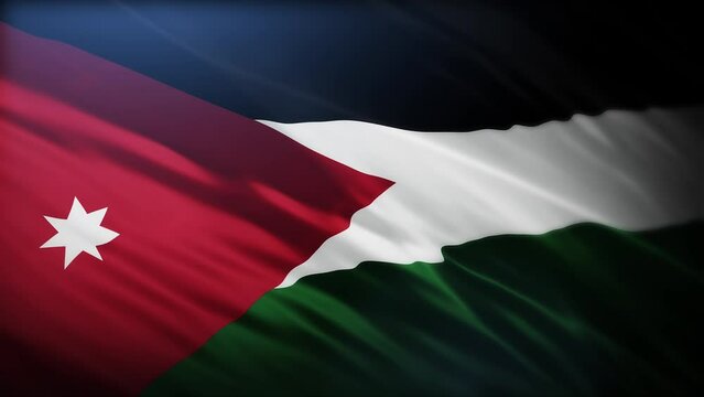 Flag of Jordan, full screen, high resolution, 4K Hashemite Kingdom of Jordan Flag