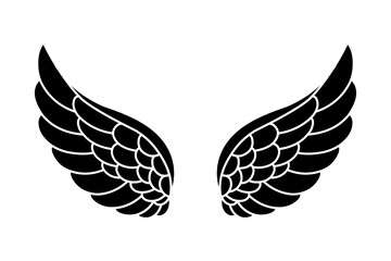 vector angel wings tribal tattoo