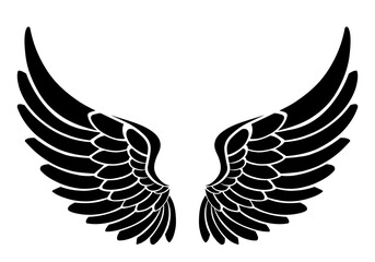 vector angel wings tribal tattoo
