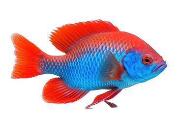 Opaline Beauty fish, transparent background (PNG). Generative AI.