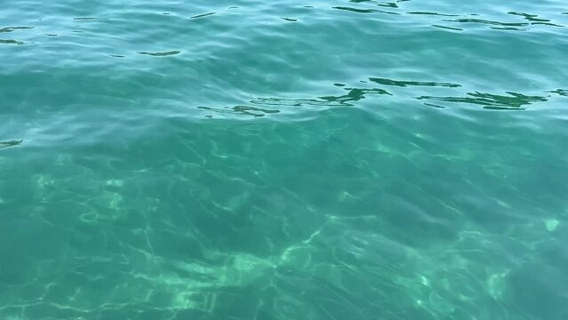 Blue water in the sea.