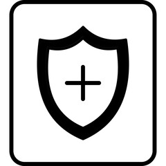 Shield in fill style illustration

