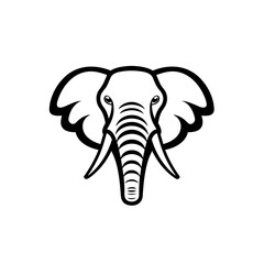 Elephant logo, elephant icon, elephant head, vector