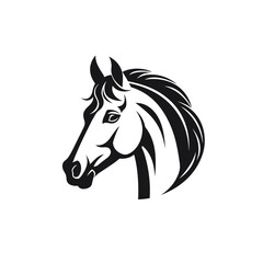 Horse logo, horse icon, horse head, vector