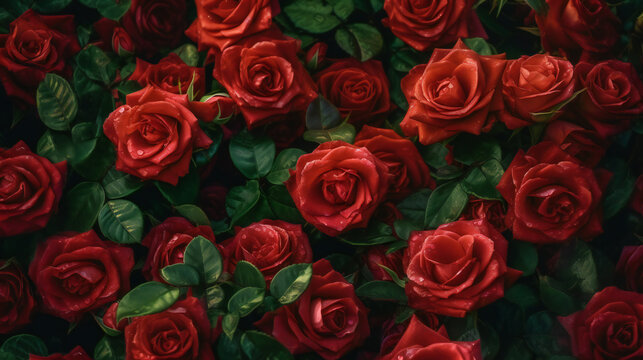 bunch of roses HD 8K wallpaper Stock Photographic Image
