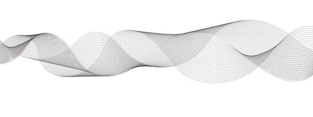 Abstract grey smooth element swoosh speed wave modern stream background. Abstract wave line for brochure, flyer, banner, template, wallpaper background with wave design. Abstract business wave lines.