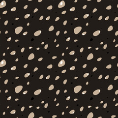 seamless pattern abstraction spots on a dark background. Fabric.
