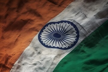 Flag of India waving in the wind