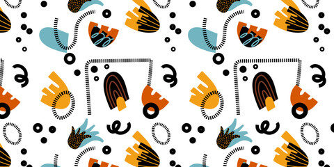 Abstract geometric pattern. Seamless background. Vector illustration in a flat style.