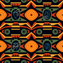 Seamless African style Patterns and Prints. Generative Ai