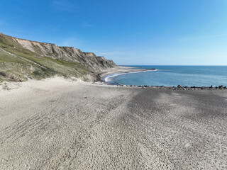 Die Steilküste an der Nordseeküste von Dänemark 