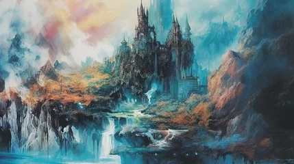 Artistic watercolor paintings of a fantasy world . Fantasy concept , Illustration painting. © X-Poser