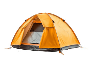 Camping Tent on Transparent Background. AI