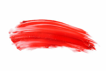 Red lip gloss isolated on white
