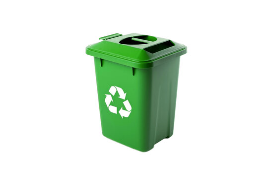 Recycle Bin Isolated on a Transparent Background. AI