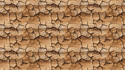 Seamless cracked dirt pattern, created with AI Generative Technology