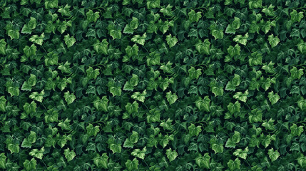 Obraz premium Seamless ivy pattern, created with AI Generative Technology